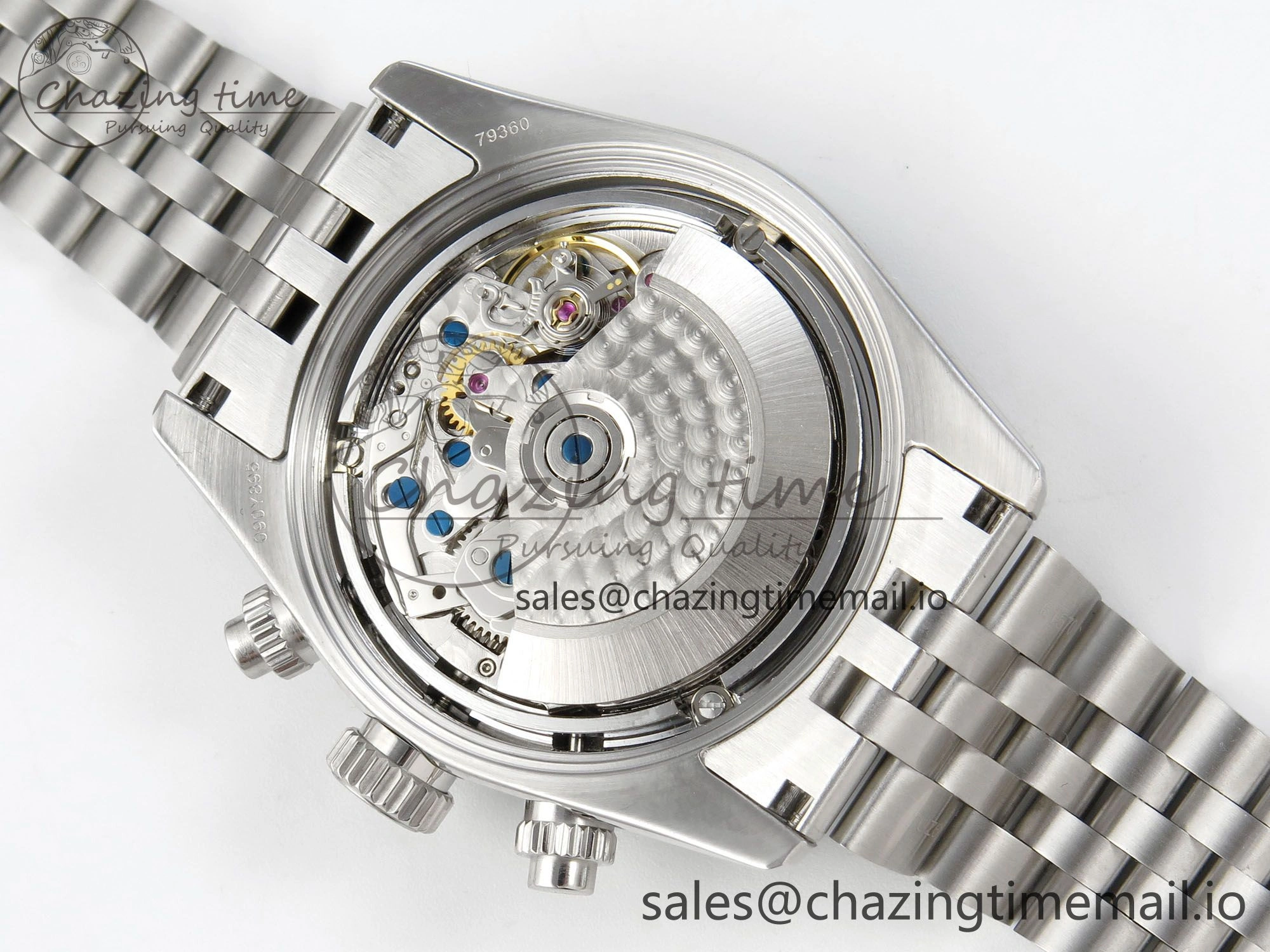 Black Bay Chrono SS BLSF 1:1 Best Edition Blue Dial on SS Bracelet A7750