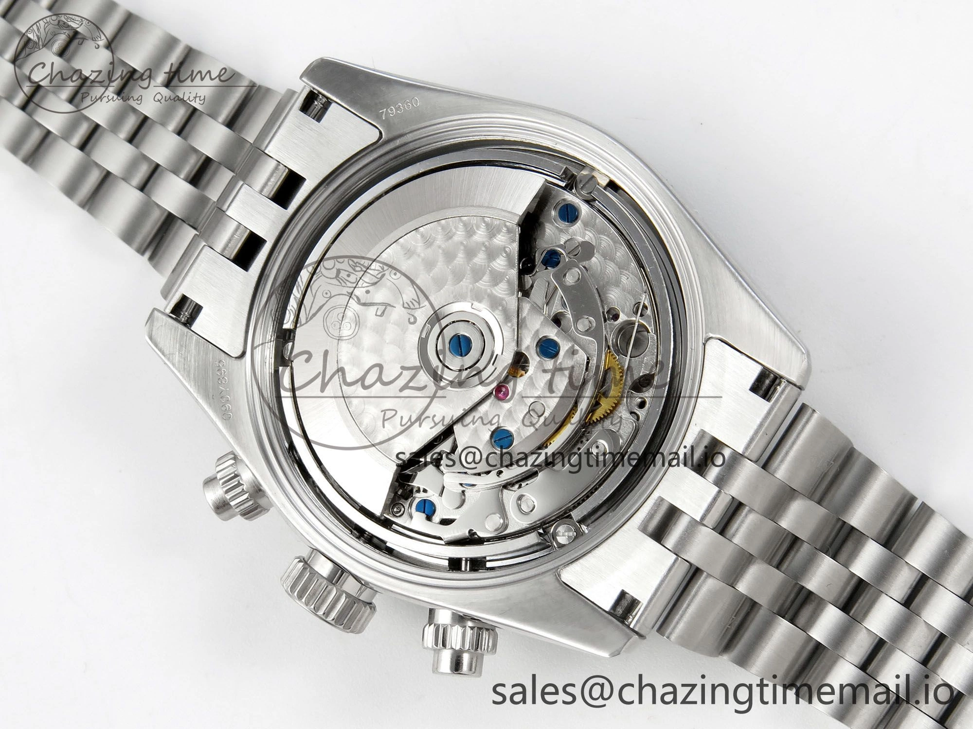 Black Bay Chrono SS BLSF 1:1 Best Edition Blue Dial on SS Bracelet A7750