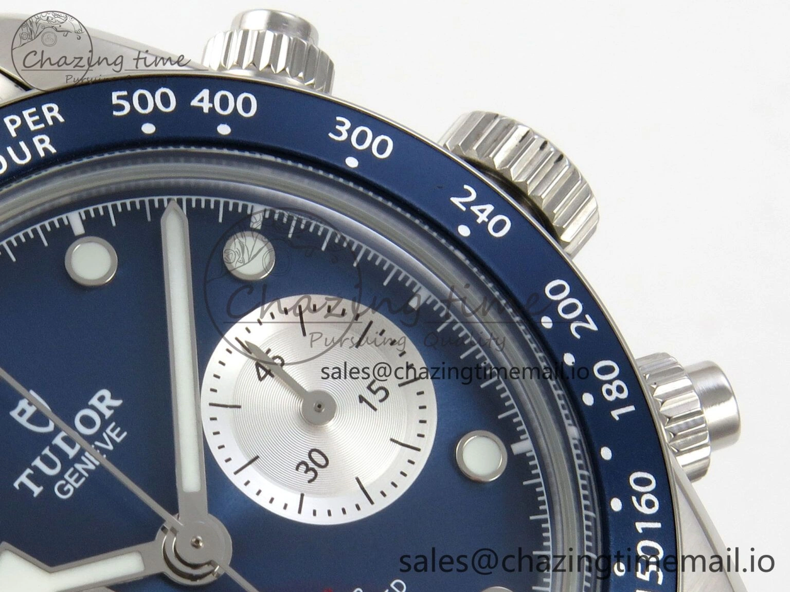 Black Bay Chrono SS BLSF 1:1 Best Edition Blue Dial on SS Bracelet A7750