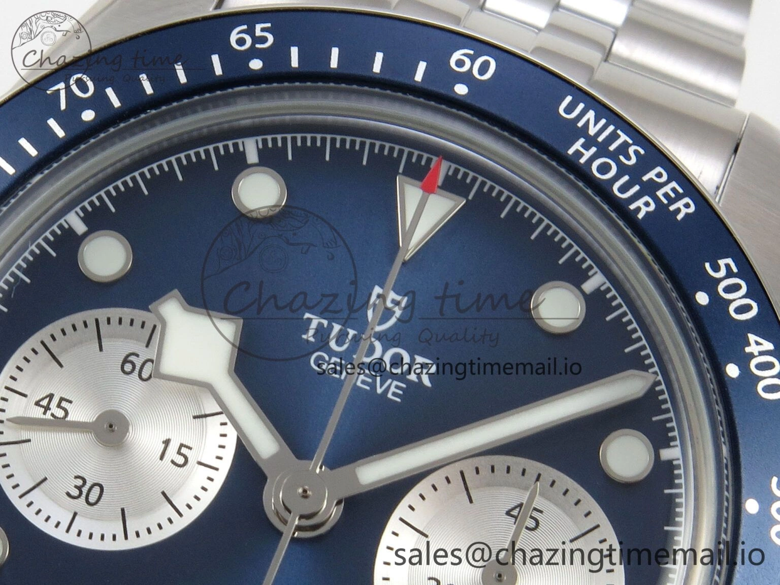 Black Bay Chrono SS BLSF 1:1 Best Edition Blue Dial on SS Bracelet A7750