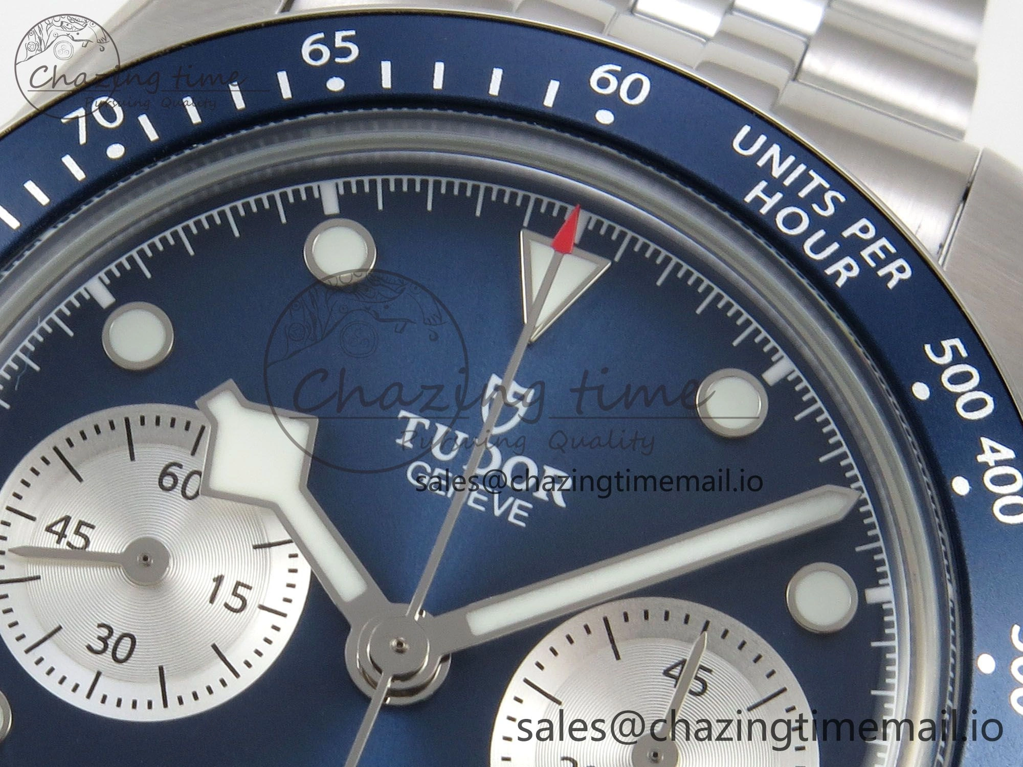 Black Bay Chrono SS BLSF 1:1 Best Edition Blue Dial on SS Bracelet A7750