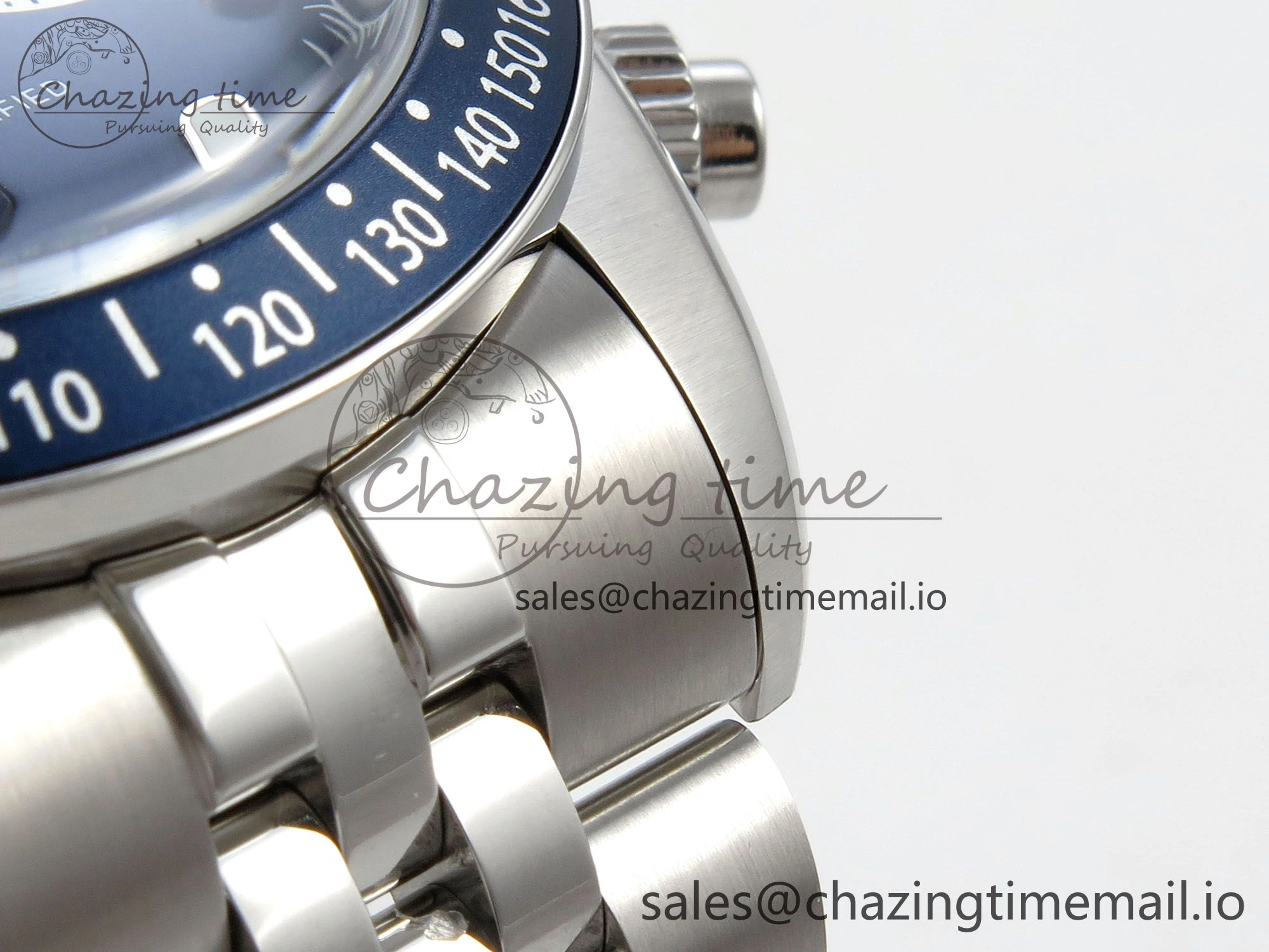 Black Bay Chrono SS BLSF 1:1 Best Edition Blue Dial on SS Bracelet A7750