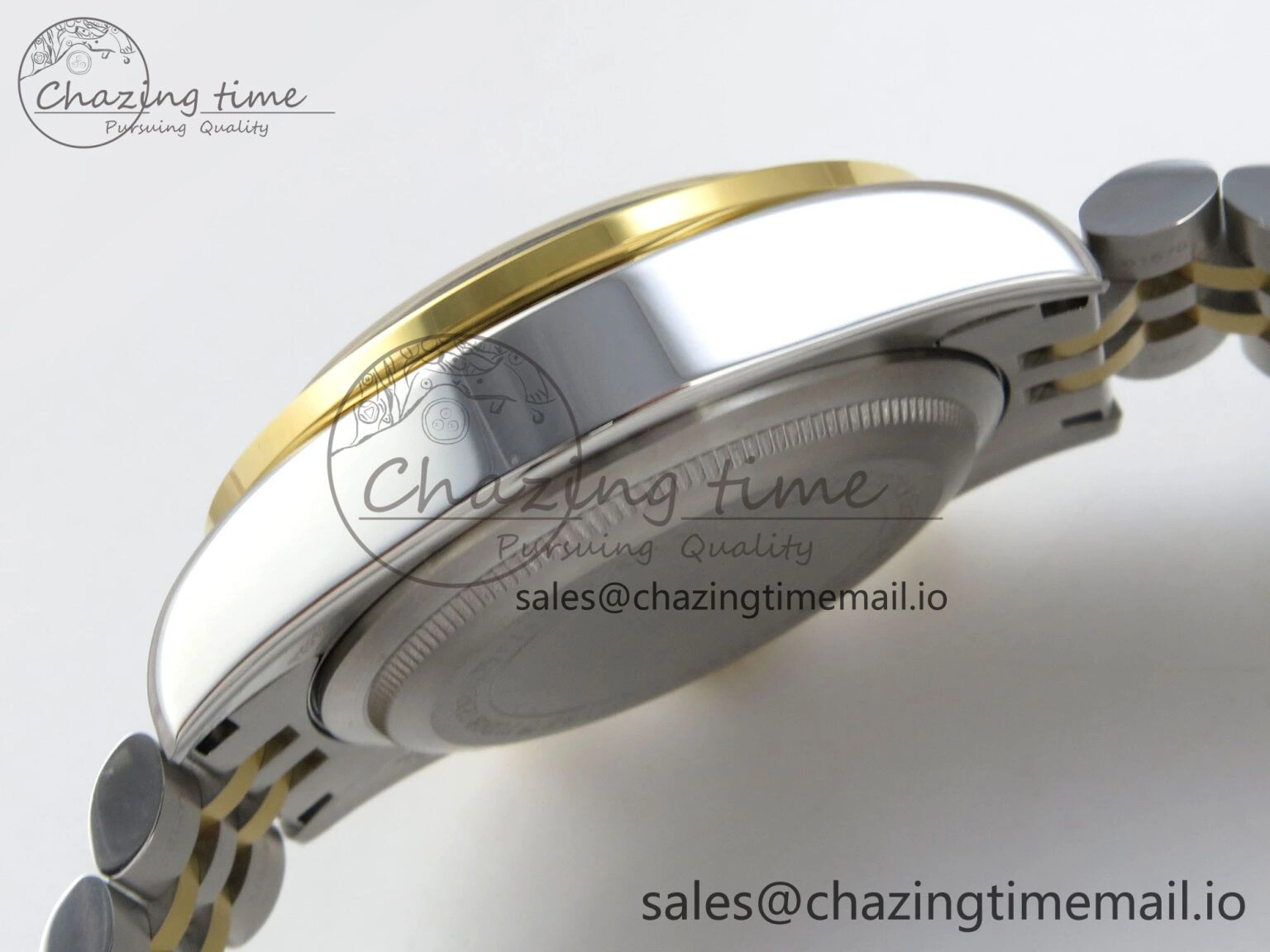 Black Bay Chrono SS BLSF 1:1 Best Edition Gold Dial on YG SS Bracelet A7750