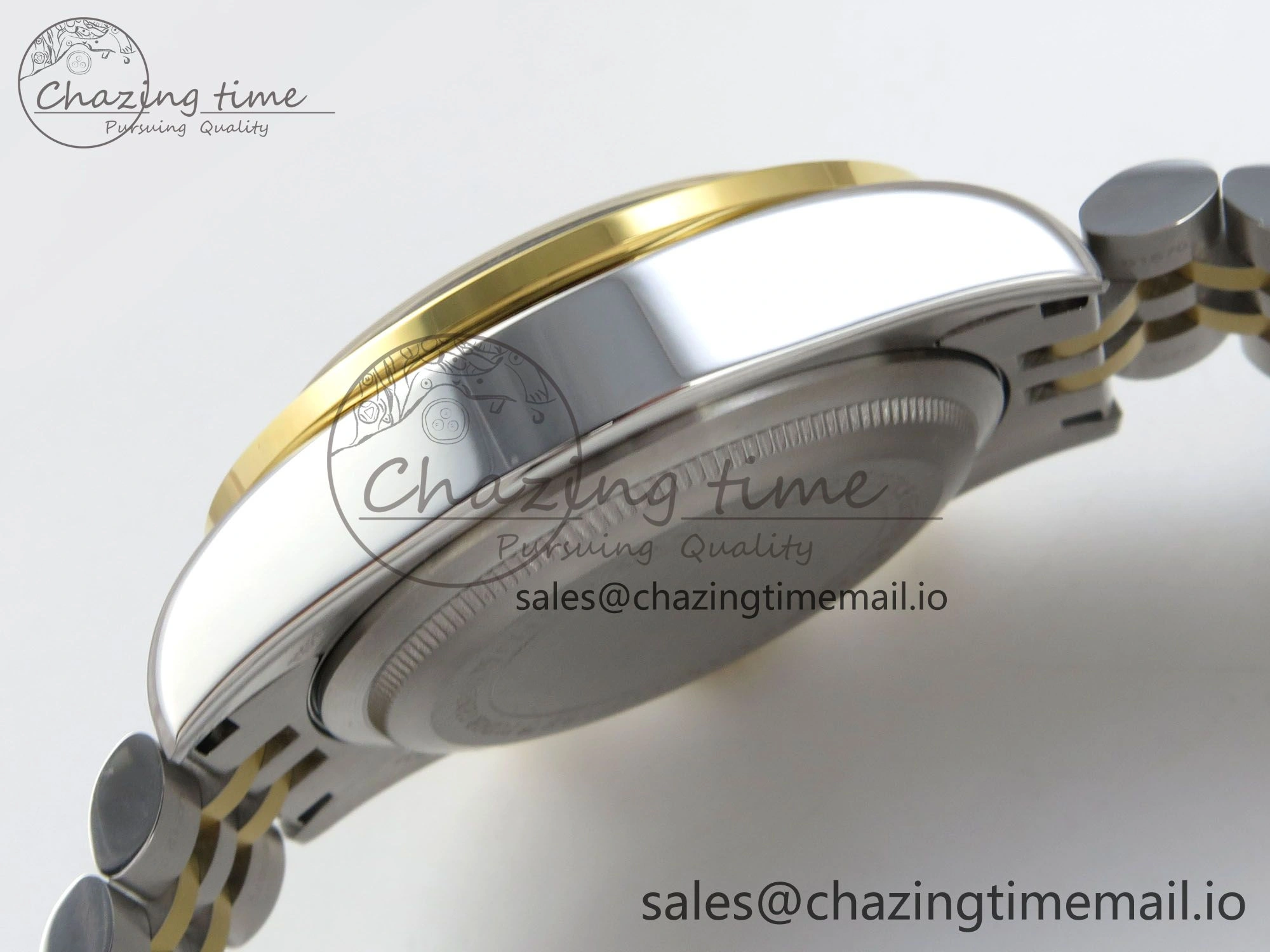 Black Bay Chrono SS BLSF 1:1 Best Edition Gold Dial on YG SS Bracelet A7750