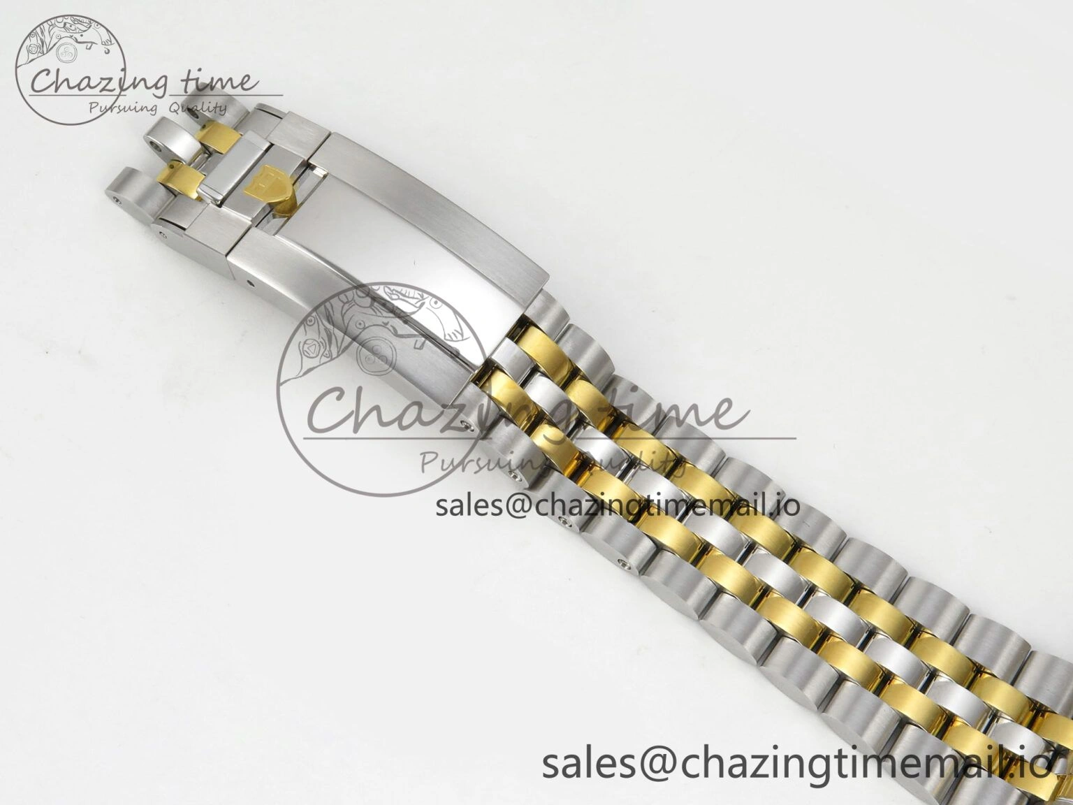 Black Bay Chrono SS BLSF 1:1 Best Edition Gold Dial on YG SS Bracelet A7750