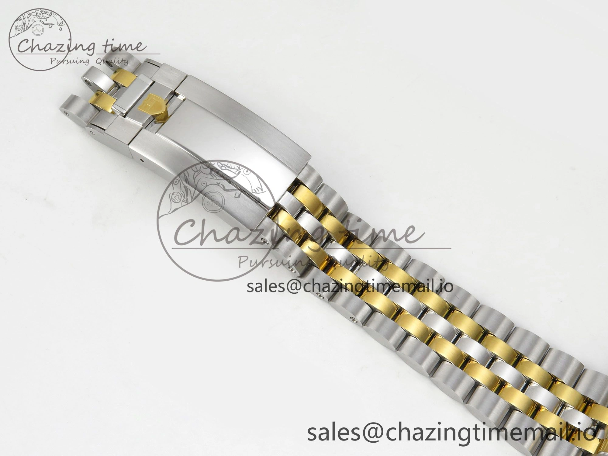 Black Bay Chrono SS BLSF 1:1 Best Edition Gold Dial on YG SS Bracelet A7750