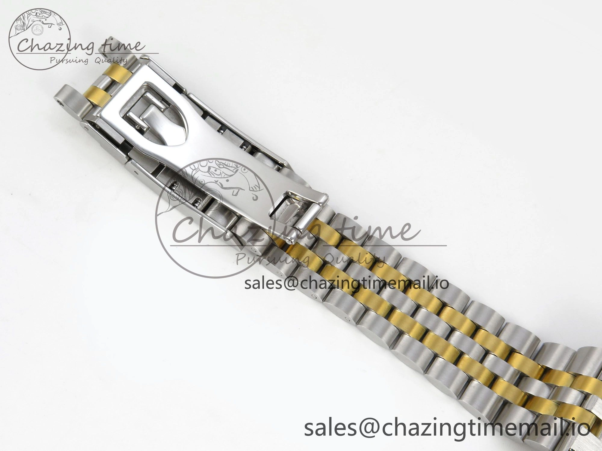 Black Bay Chrono SS BLSF 1:1 Best Edition Gold Dial on YG SS Bracelet A7750