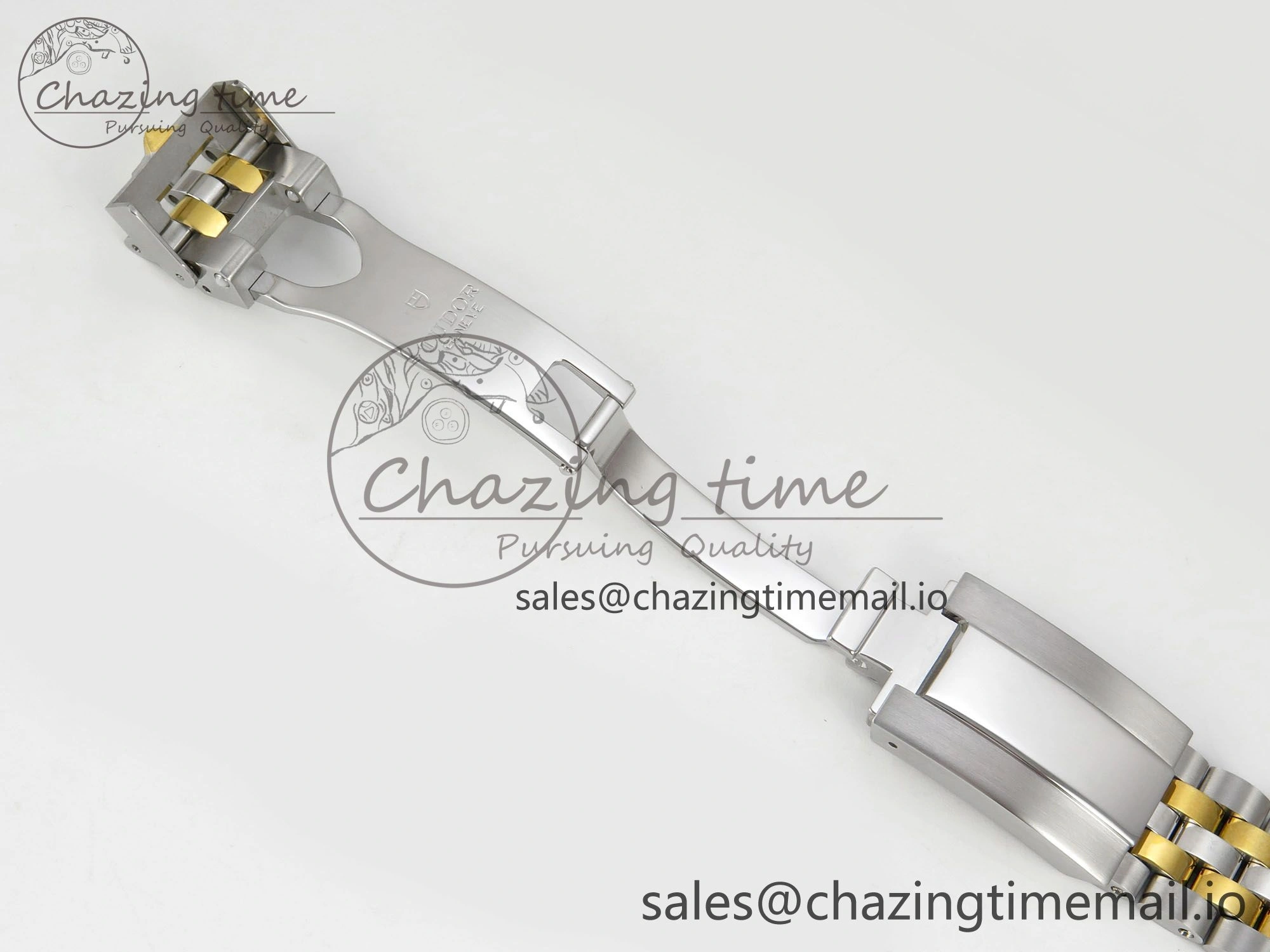 Black Bay Chrono SS BLSF 1:1 Best Edition Gold Dial on YG SS Bracelet A7750