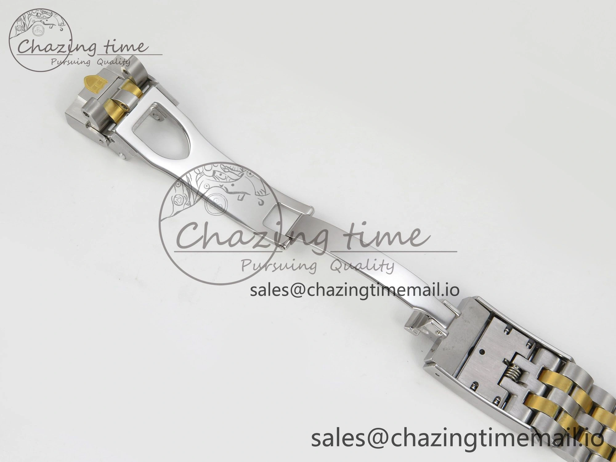 Black Bay Chrono SS BLSF 1:1 Best Edition Gold Dial on YG SS Bracelet A7750