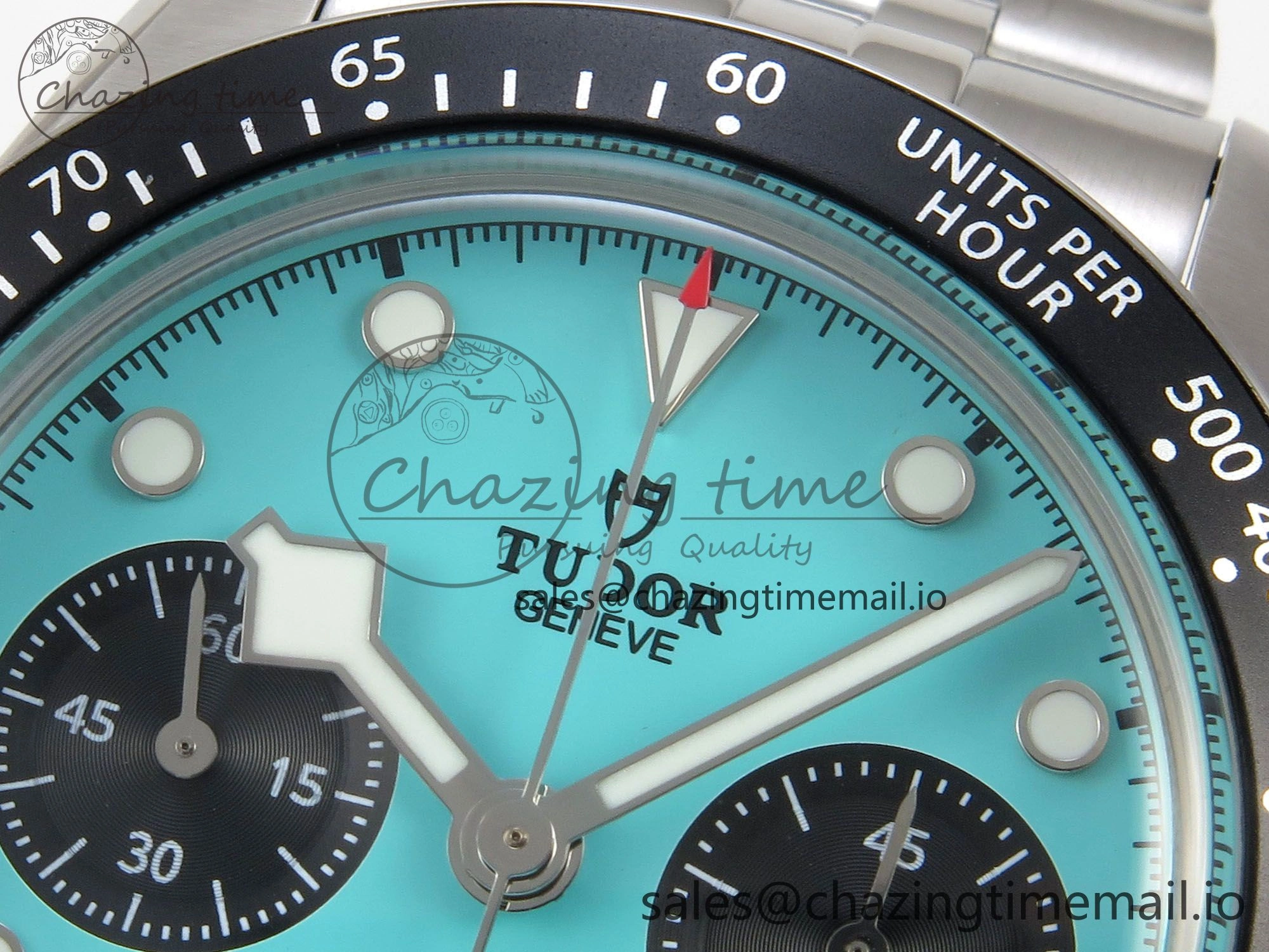 Black Bay Chrono SS BLSF 1:1 Best Edition Tiffany Blue Dial on SS Bracelet A7750