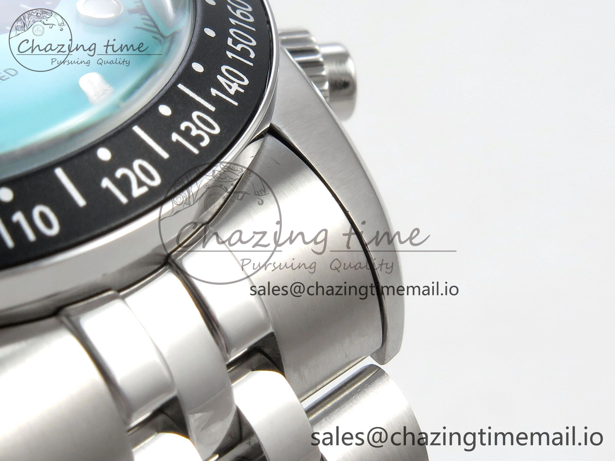 Black Bay Chrono SS BLSF 1:1 Best Edition Tiffany Blue Dial on SS Bracelet A7750