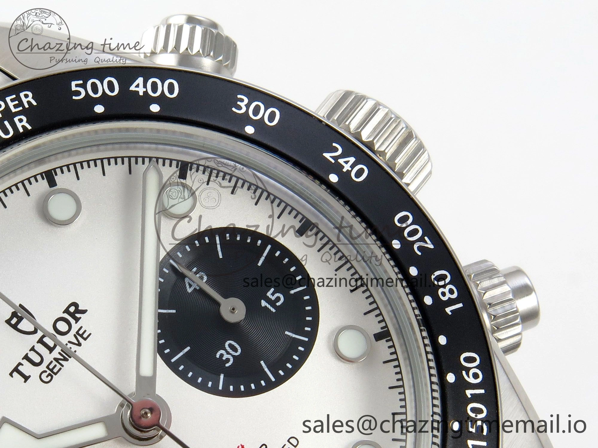 Black Bay Chrono SS BLSF 1:1 Best Edition White Dial on SS Bracelet A7750