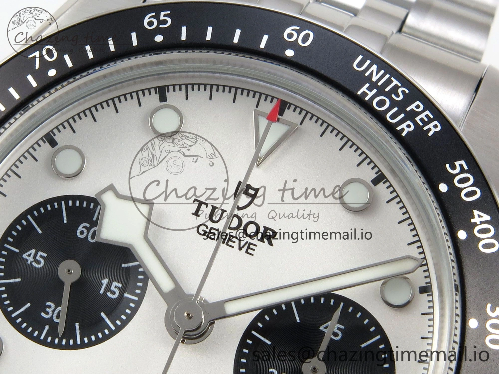 Black Bay Chrono SS BLSF 1:1 Best Edition White Dial on SS Bracelet A7750