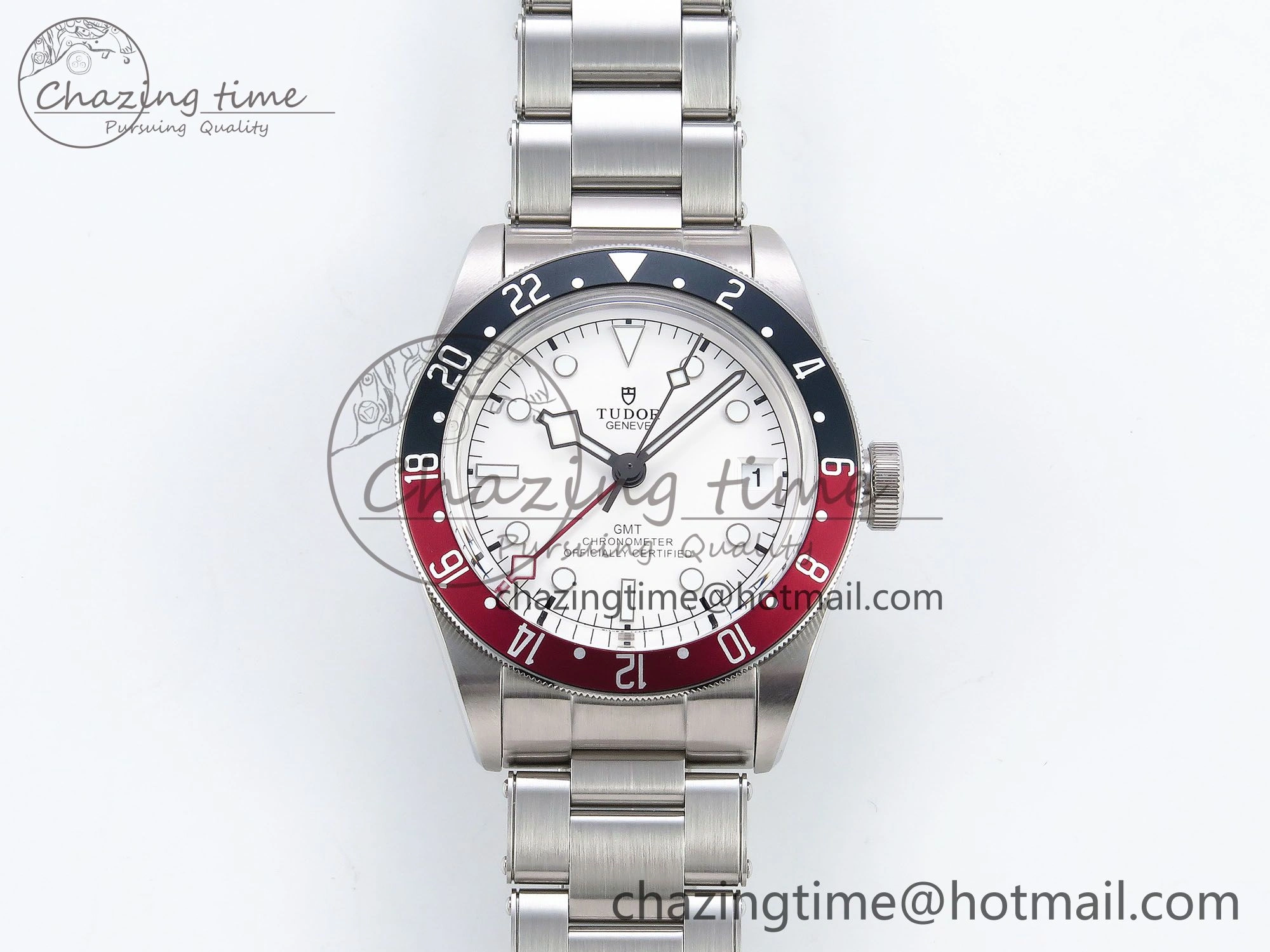 Black Bay GMT Pepsi Blue Red Bezel ZF 1:1 Best Edition White Dial on SS Bracelet A2836
