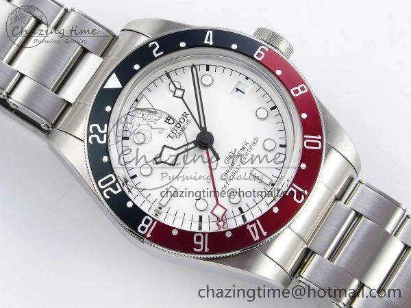 Black Bay GMT Pepsi Blue Red Bezel ZF 1:1 Best Edition White Dial on SS Bracelet A2836