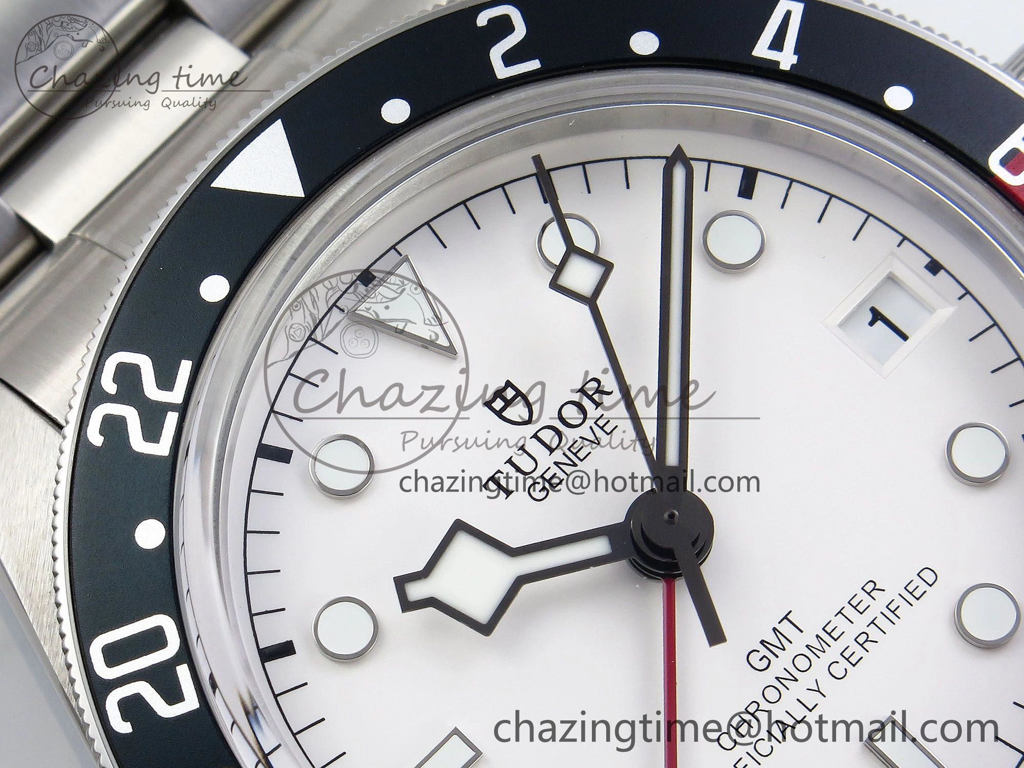 Black Bay GMT Pepsi Blue Red Bezel ZF 1:1 Best Edition White Dial on SS Bracelet A2836