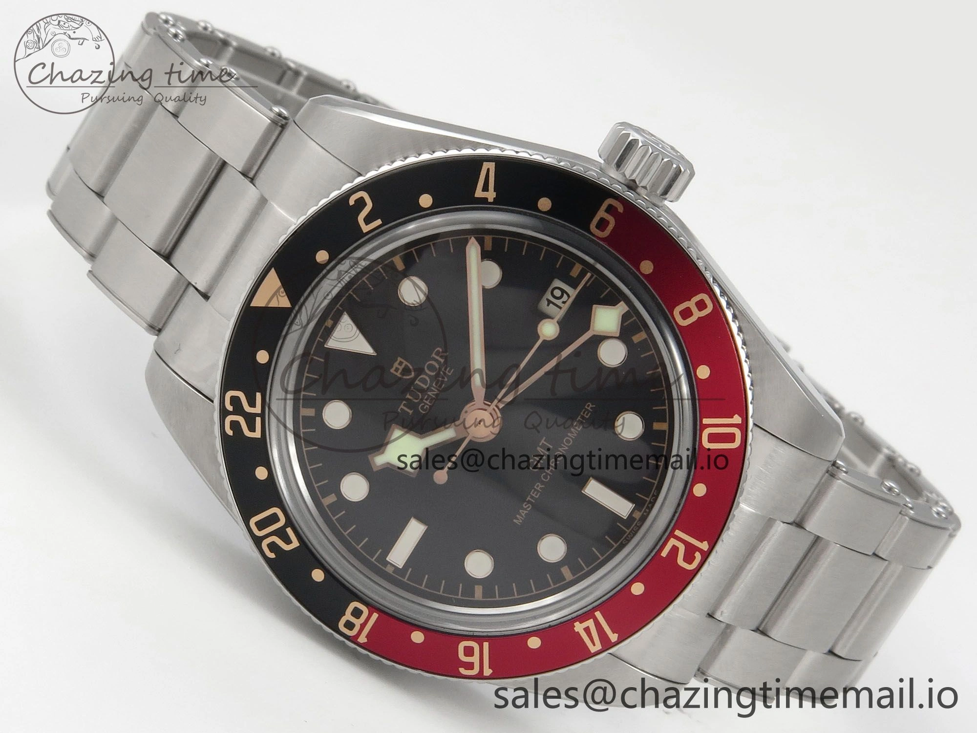 Black Bay GMT Pepsi Blue Red Bezel ZF Best Edition on SS Bracelet A2836