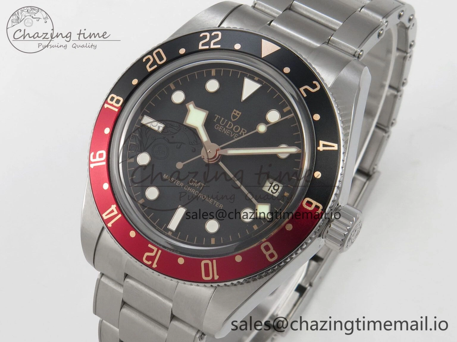 Black Bay GMT Pepsi Blue Red Bezel ZF Best Edition on SS Bracelet A2836