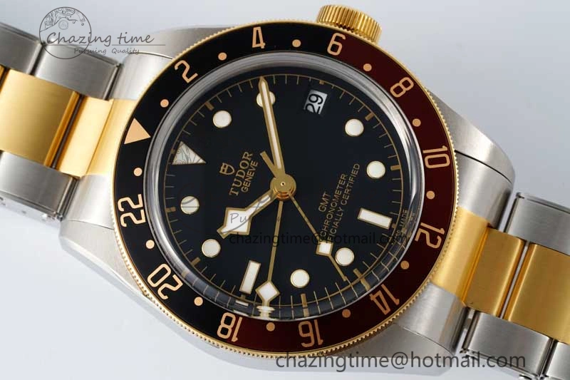 Black Bay GMT S&G Black Brown Bezel ZF 1:1 Best Edition on SS YG Bracelet A2836