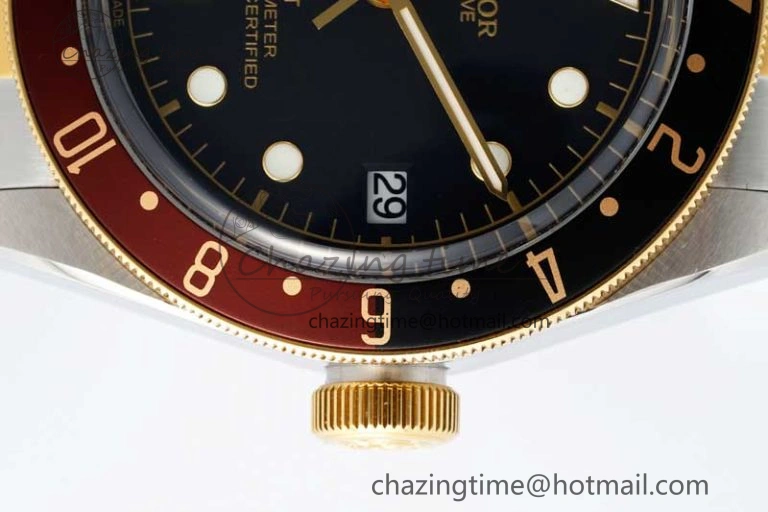 Black Bay GMT S&G Black Brown Bezel ZF 1:1 Best Edition on SS YG Bracelet A2836