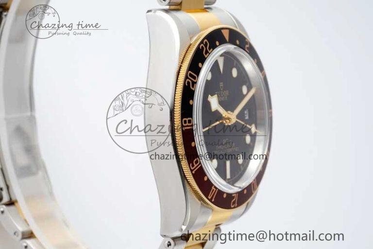 Black Bay GMT S&G Black Brown Bezel ZF 1:1 Best Edition on SS YG Bracelet A2836