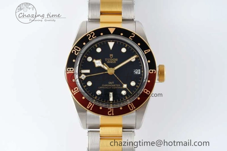 Black Bay GMT S&G Black Brown Bezel ZF 1:1 Best Edition on SS YG Bracelet A2836