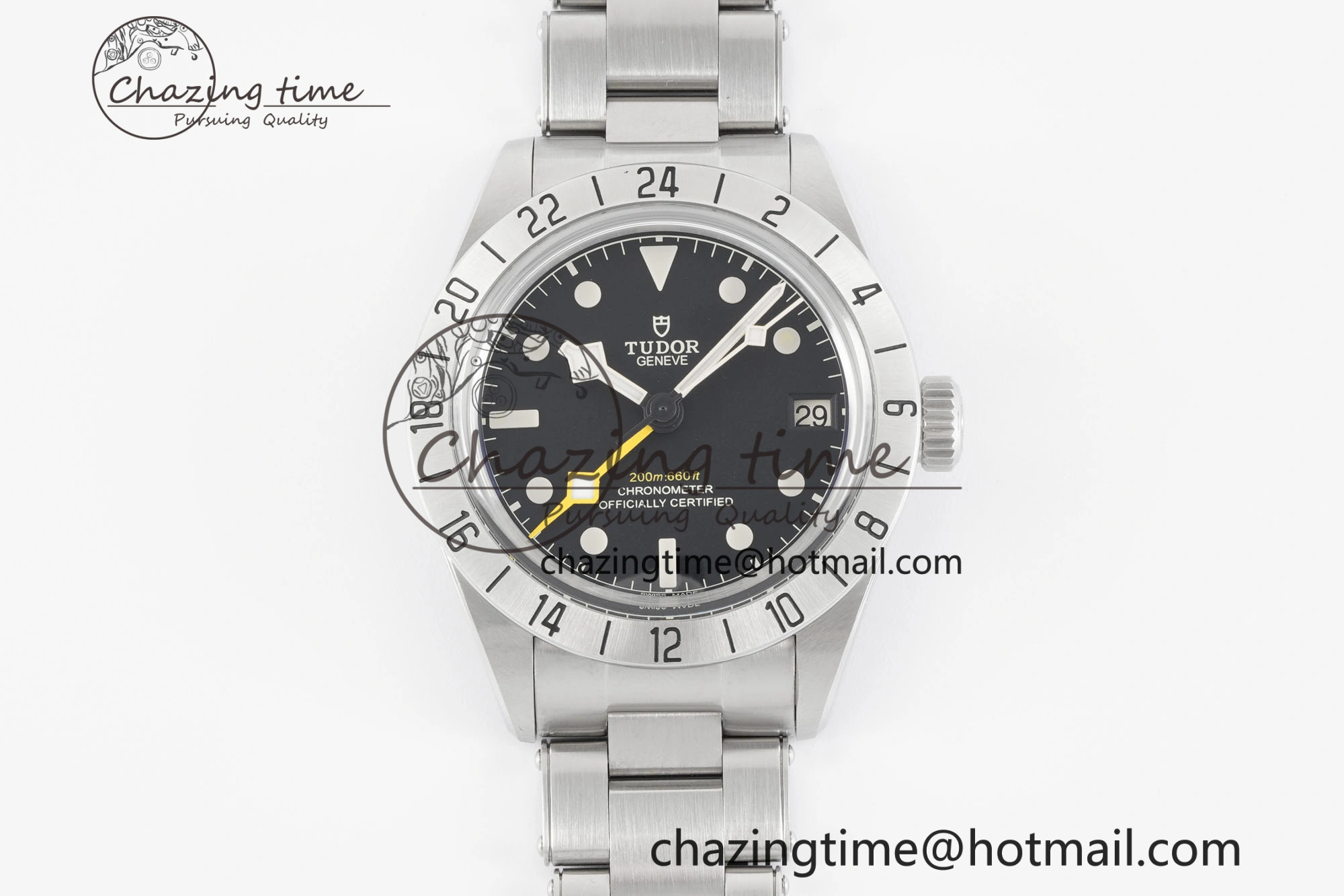 Black Bay GMT SS Bezel ZF 1:1 Best Edition Black Dial on SS Bracelet A2836