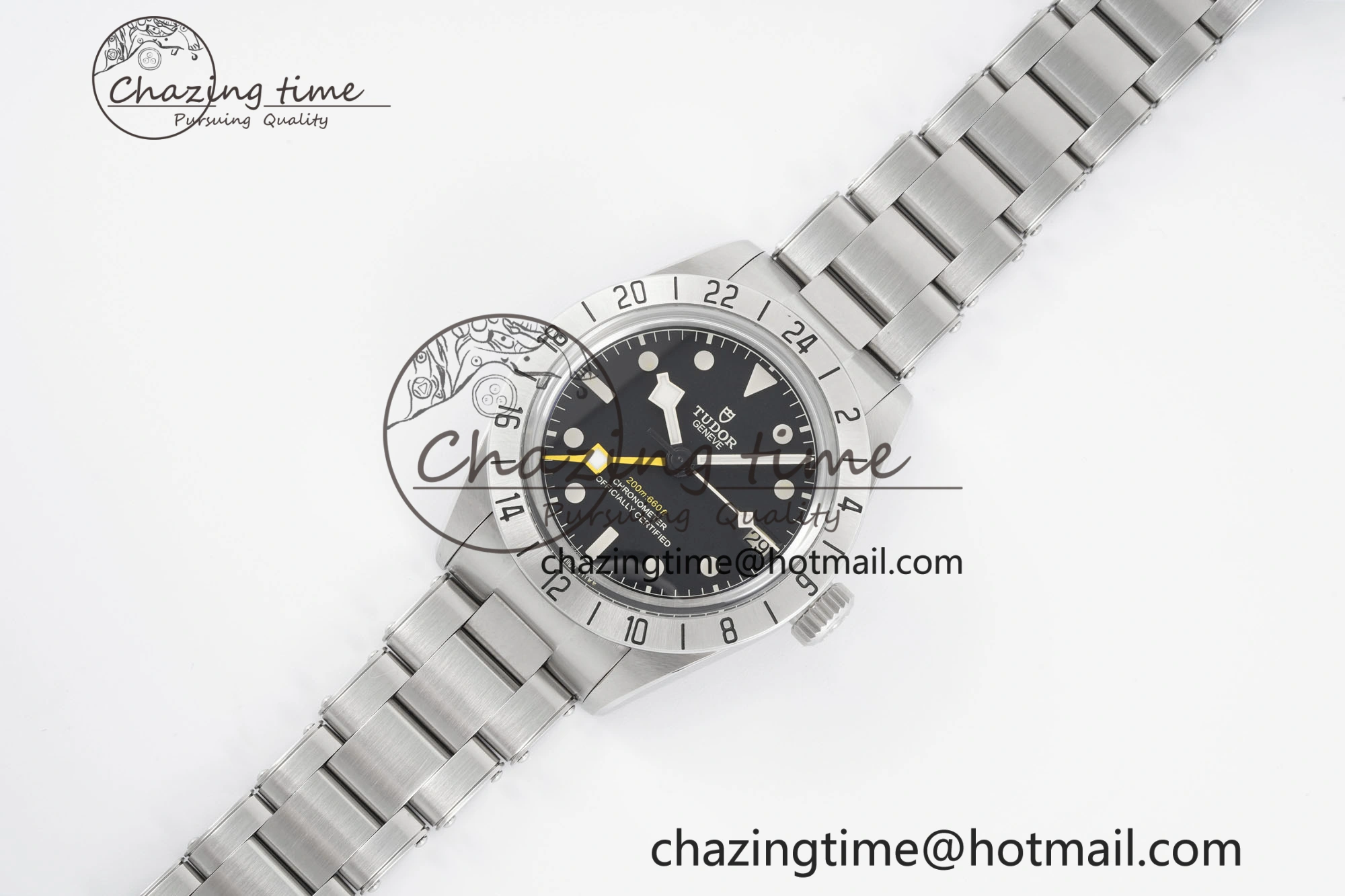 Black Bay GMT SS Bezel ZF 1:1 Best Edition Black Dial on SS Bracelet A2836
