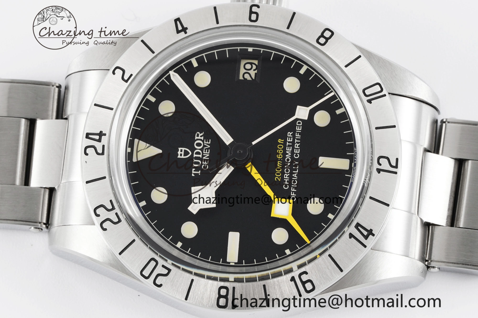 Black Bay GMT SS Bezel ZF 1:1 Best Edition Black Dial on SS Bracelet A2836