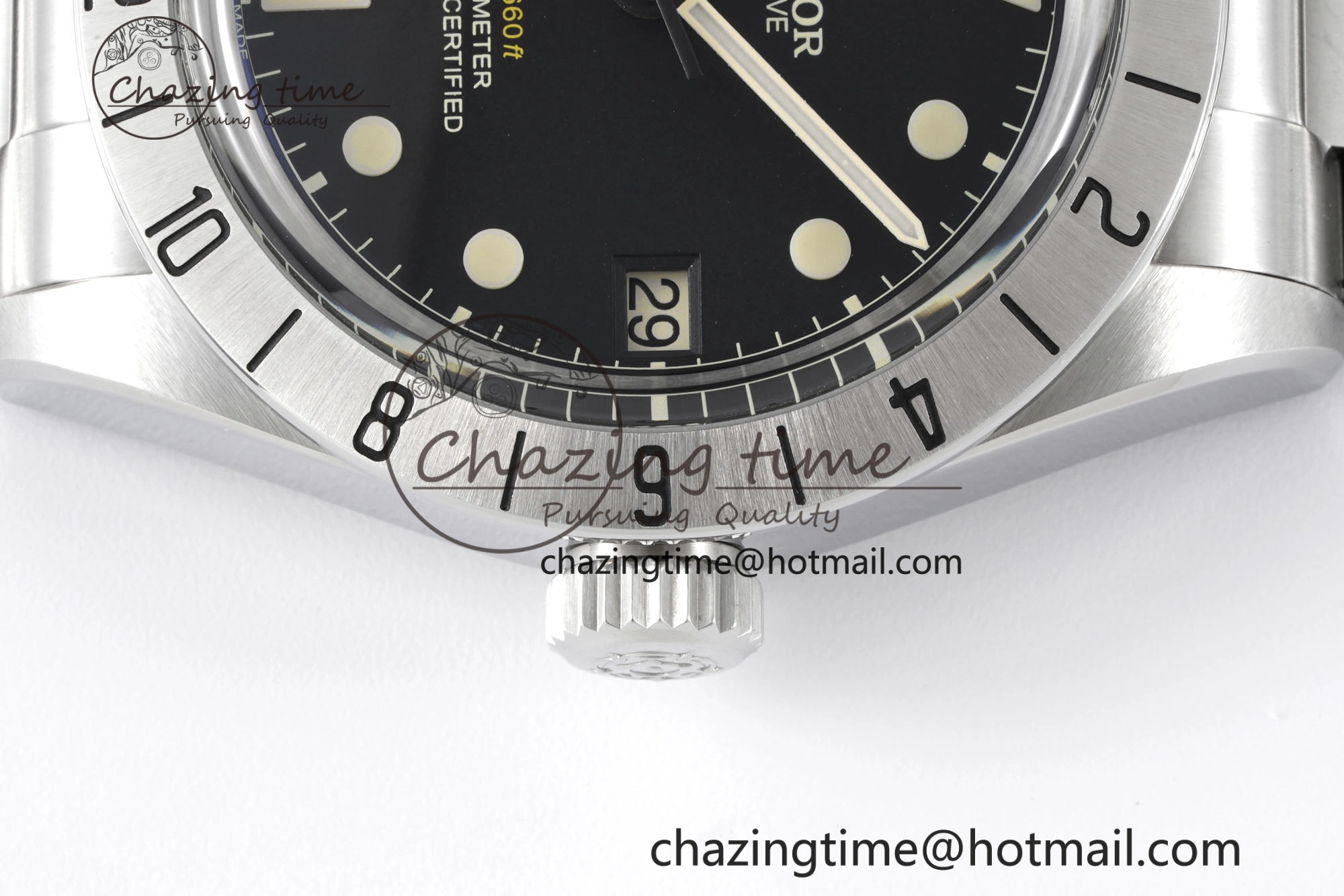 Black Bay GMT SS Bezel ZF 1:1 Best Edition Black Dial on SS Bracelet A2836