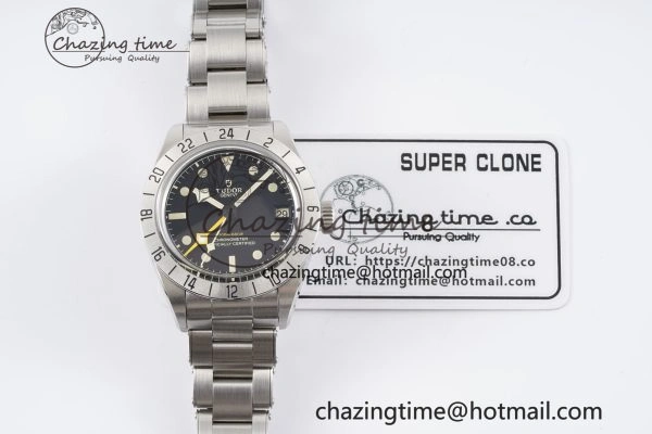 Black Bay GMT SS Bezel ZF 1:1 Best Edition Black Dial on SS Bracelet A2836