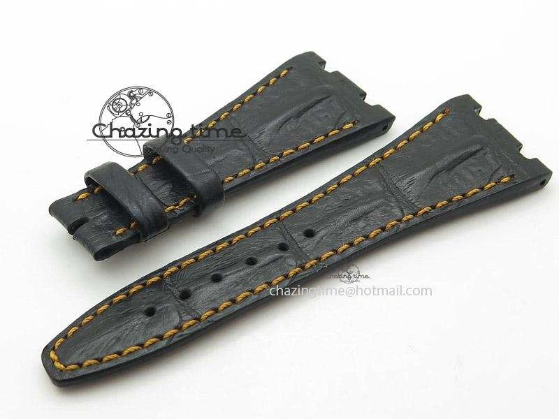 Black Leather Strap For Royal Oak Offshore