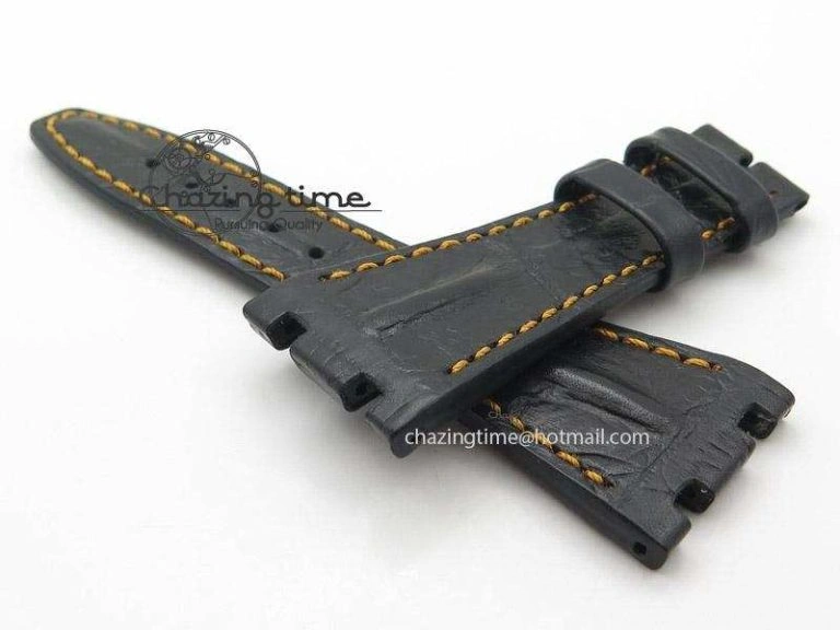 Black Leather Strap For Royal Oak Offshore