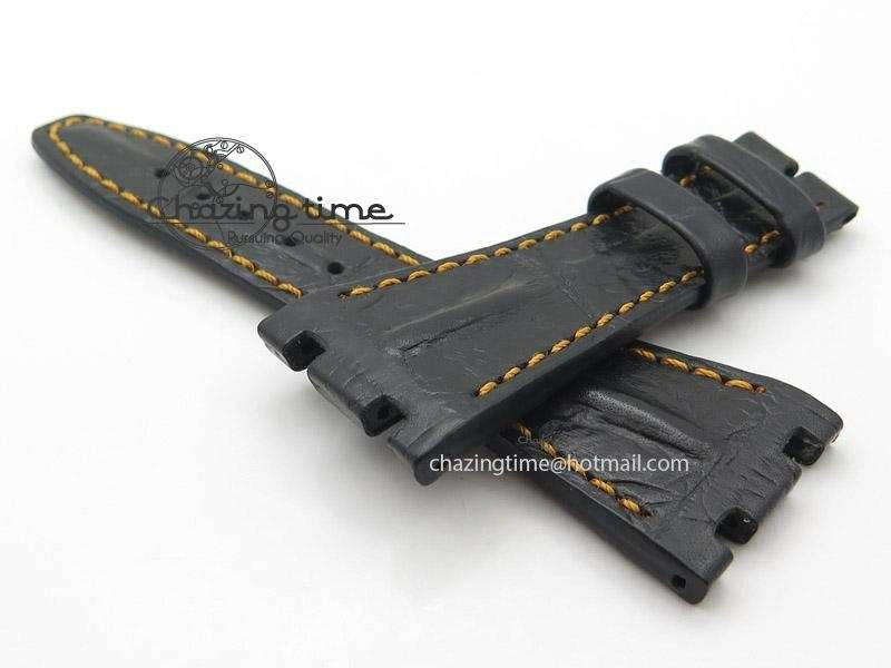 Black Leather Strap For Royal Oak Offshore