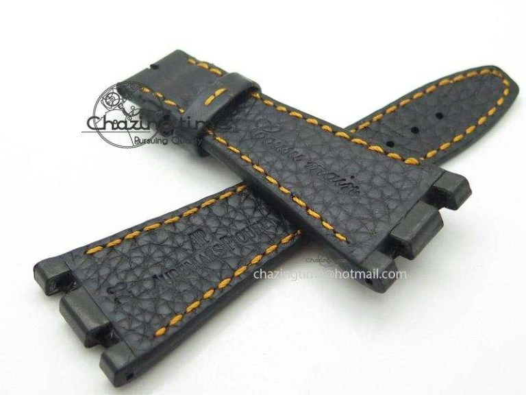 Black Leather Strap For Royal Oak Offshore