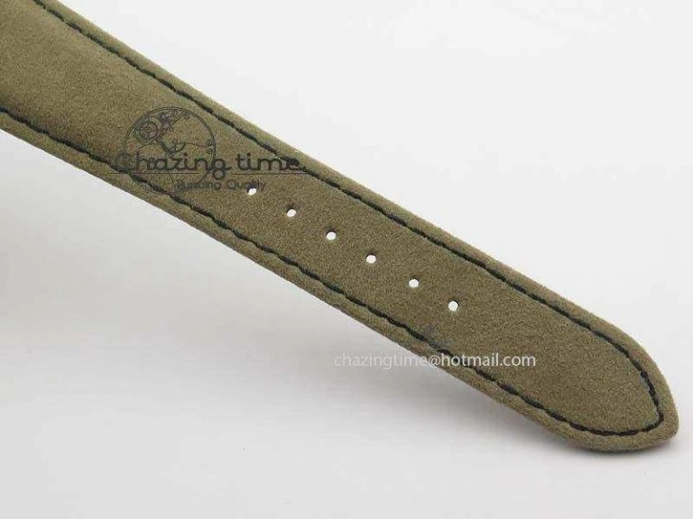 Black Shield Ceramic ZF 1:1 Best Edition Black Dial On Brown Leather Strap A7753