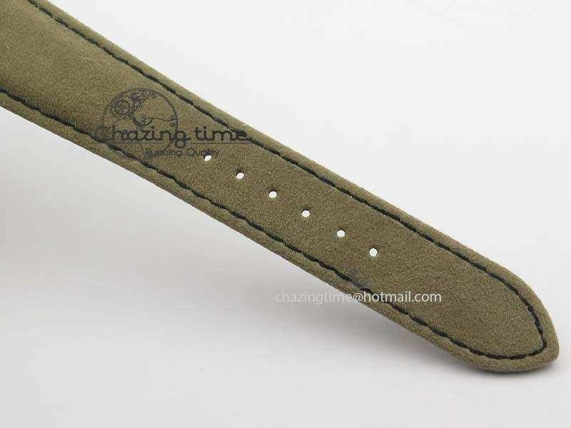 Black Shield Ceramic ZF 1:1 Best Edition Black Dial On Brown Leather Strap A7753