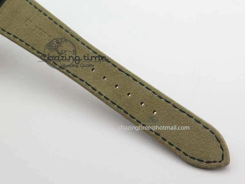 Black Shield Ceramic ZF 1:1 Best Edition Black Dial On Brown Leather Strap A7753