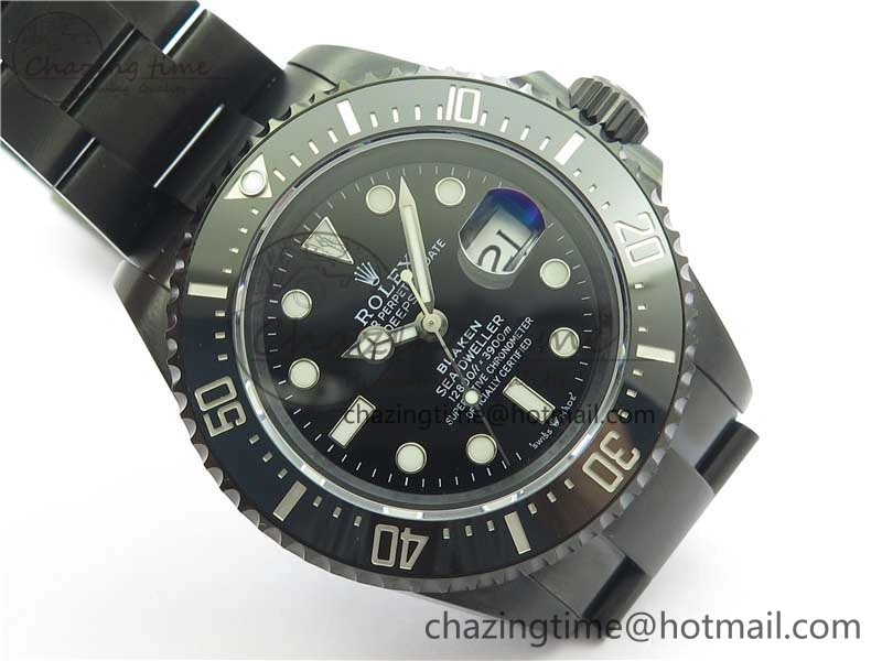 Blaken  Sea-Dweller 2017 Baselworld 126600 DLC ROF Best Edition Black Dial on DLC Bracelet A2836