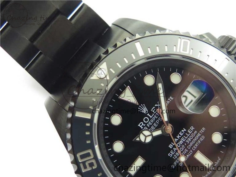 Blaken  Sea-Dweller 2017 Baselworld 126600 DLC ROF Best Edition Black Dial on DLC Bracelet A2836