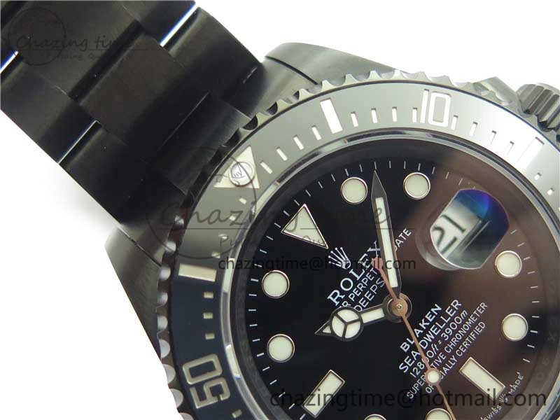 Blaken  Sea-Dweller 2017 Baselworld 126600 DLC ROF Best Edition Black Dial on DLC Bracelet A2836