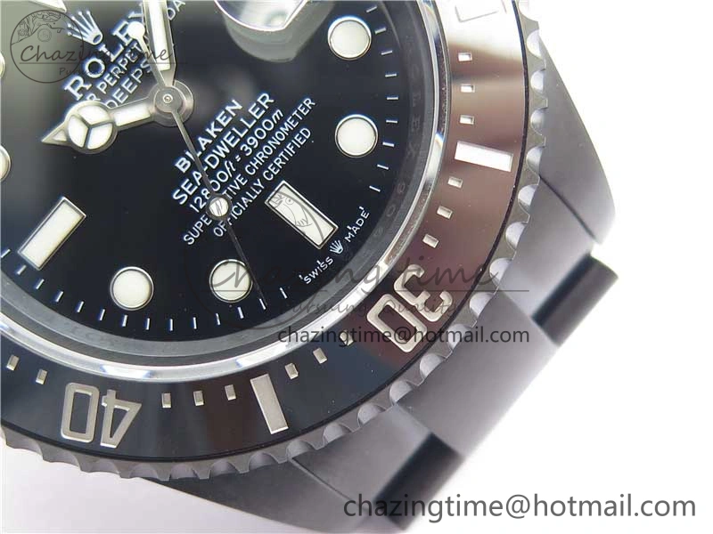 Blaken  Sea-Dweller 2017 Baselworld 126600 DLC ROF Best Edition Black Dial on DLC Bracelet A2836