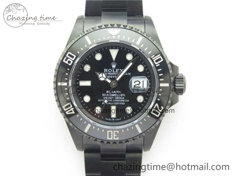 Blaken  Sea-Dweller 2017 Baselworld 126600 DLC ROF Best Edition Black Dial on DLC Bracelet A2836