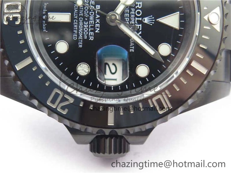 Blaken  Sea-Dweller 2017 Baselworld 126600 DLC ROF Best Edition Black Dial on DLC Bracelet A2836