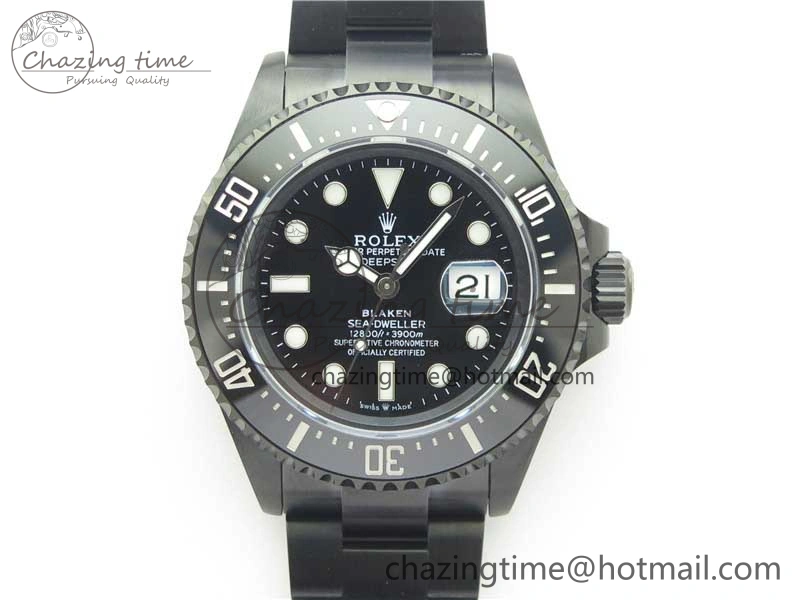 Blaken  Sea-Dweller 2017 Baselworld 126600 DLC ROF Best Edition Black Dial on DLC Bracelet A2836