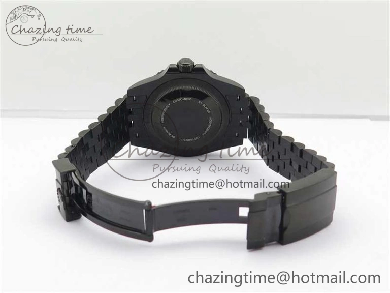 Blaken GMT Master II Black Blue Ceramic DLC GSF Best Edition Black Dial on Jubilee Bracelet A3186