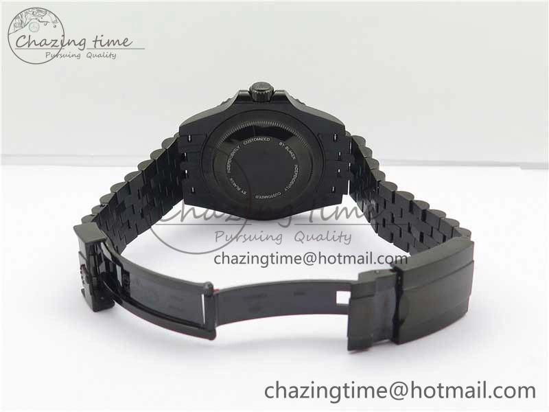 Blaken GMT Master II Black Blue Ceramic DLC GSF Best Edition Black Dial on Jubilee Bracelet A3186