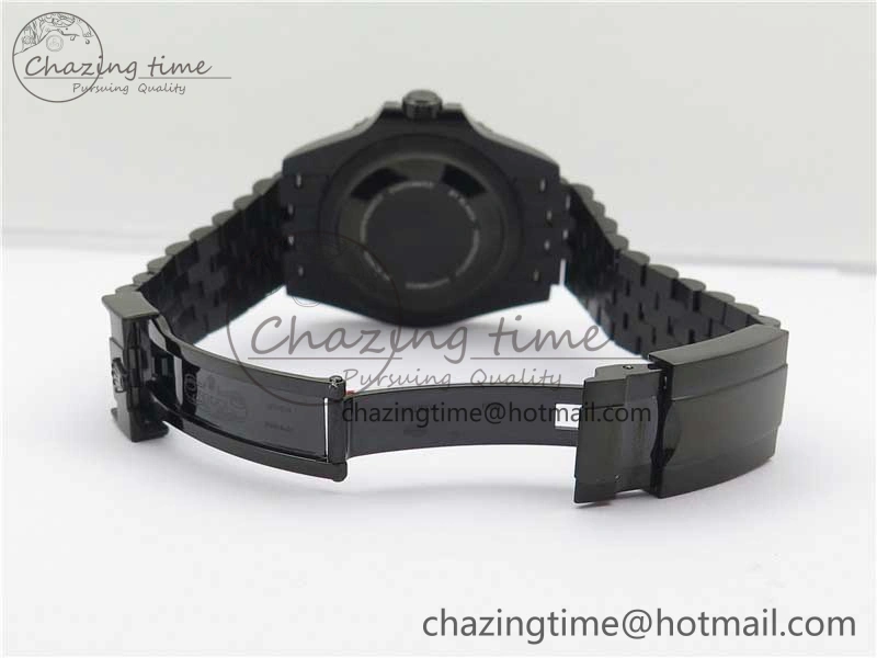 Blaken GMT Master II Black Blue Ceramic DLC GSF Best Edition Black Dial on Jubilee Bracelet A3186
