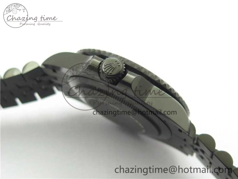 Blaken GMT Master II Red Blue Ceramic DLC GSF Best Edition Black Dial on Jubilee Bracelet A3186