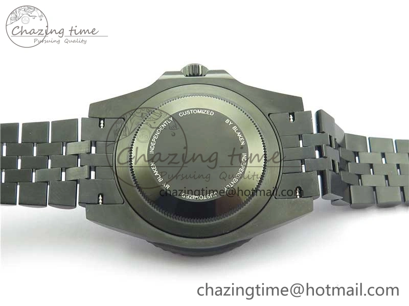 Blaken GMT Master II Red Blue Ceramic DLC GSF Best Edition Black Dial on Jubilee Bracelet A3186